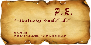 Pribelszky Renátó névjegykártya