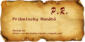 Pribelszky Renátó névjegykártya