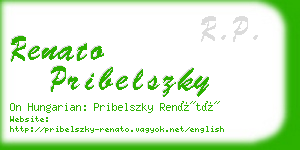 renato pribelszky business card